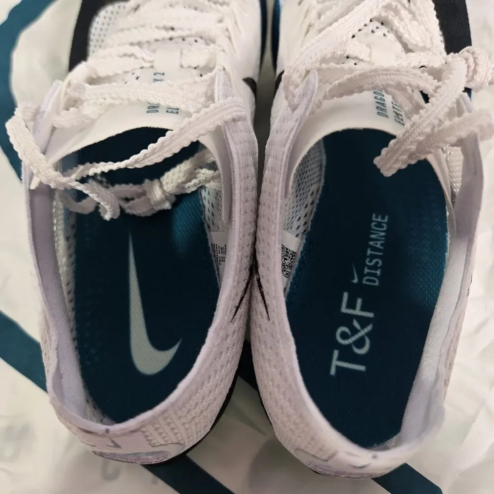 Nike ZoomX Dragonfly 2 Elite White Track Spikes Shoes Mens 5.5 FZ9315-102 Bag